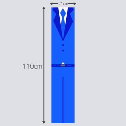 青スーツあてがいタオル